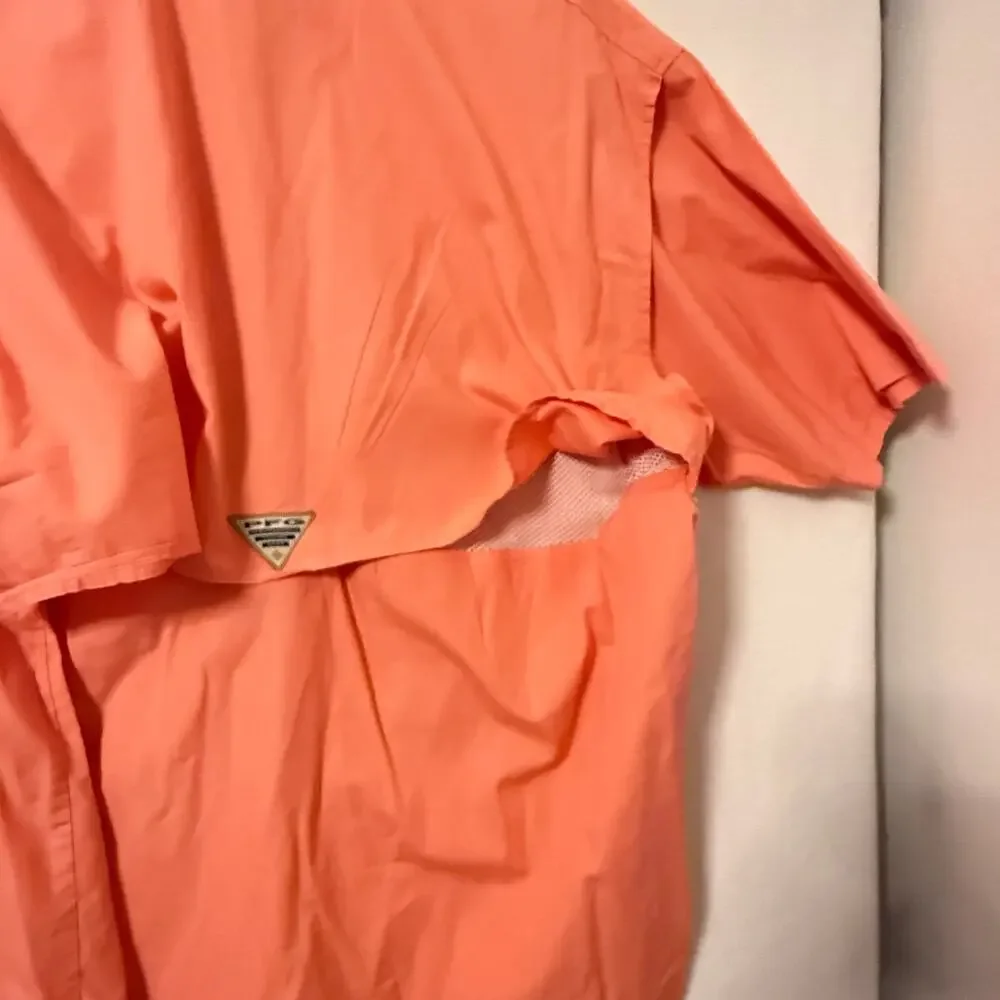 Columbia Sportswear Mens Bonehead‎ Short Sleeve Sz Large Fishing Shirt
